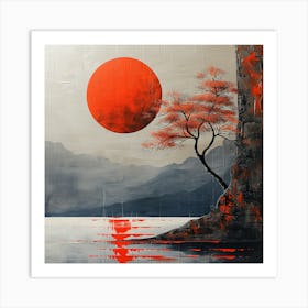 Red Sun Art Print