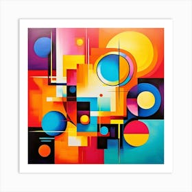 Abstract Piece Using Vibrant Colors Happy Art Print