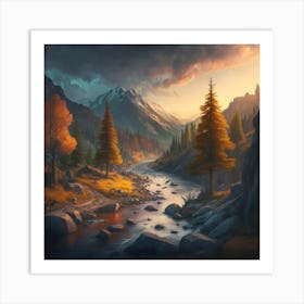 Landscape Painting 2 Art Print