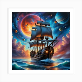 Sailor In Space Art Print