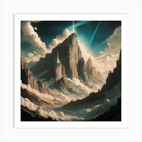 Mountain In The Clouds 2 Art Print