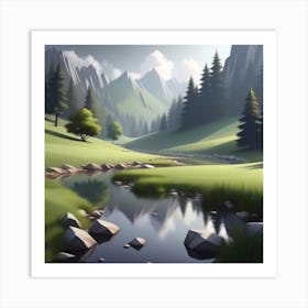 Landscape Painting 112 Art Print