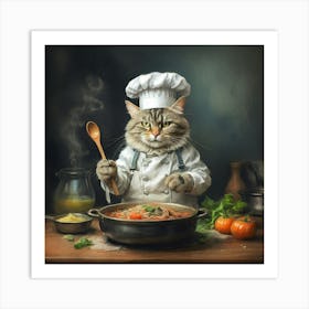 Chef Cat 13 Art Print