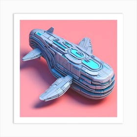 Futuristic Whale Art Print