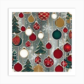 Christmas Ornaments 113 Art Print