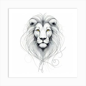 Lion Head 15 Art Print