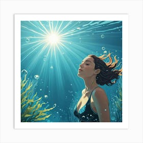 Swimming Art Print (24) Art Print