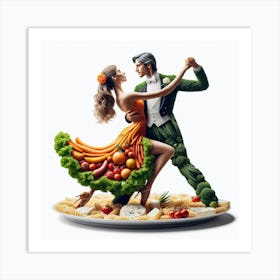 Dance Of The Vegetables 1 Art Print