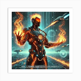 Kael Ashheart Fire Tech Sci Fi Art Print