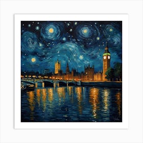 Leonardo Kino Xl Van Gogh Art Style Nightly Sky Full Of Starsl 0 Art Print