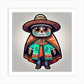 Day Of The Dead Skeleton 1 Art Print