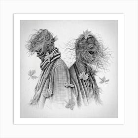 Twilight Hand Drawn Illustration Art Print