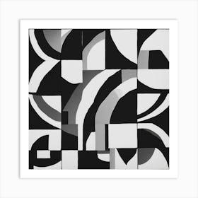 Black and White Abstract Art 3 Art Print