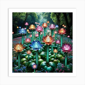 Lotus Garden 1 Art Print