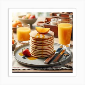 Pancakes On A Plate 3 Art Print