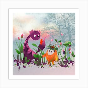 Fantasy Creatures In The Forest Art Print