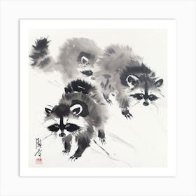 Raccoons 2 Art Print