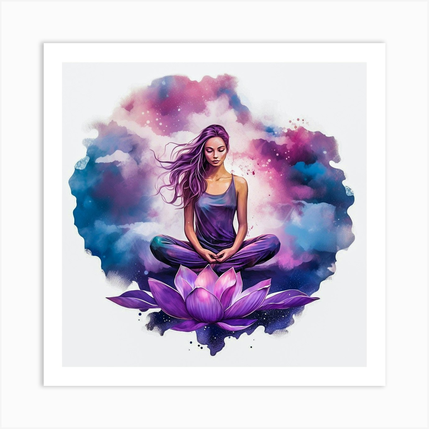 Lotus Lady Art Print by Be Your Own Best Friend - Fy