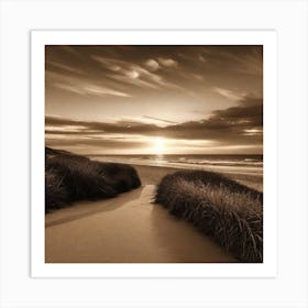 Sunset On The Beach 774 Art Print