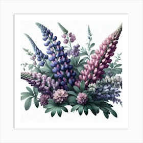 Lupines Art Print