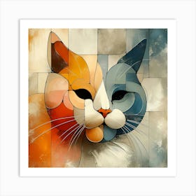 Creative Feline Cat Artwork 49 Art Print