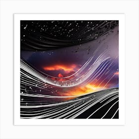 Abstract Music Composition Art Print