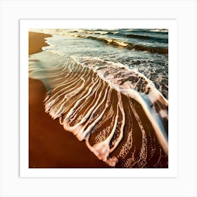 Waves On The Beach Art Print