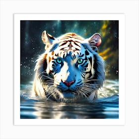 White Tiger Art Print