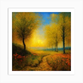 Path To The Sunset Art Print