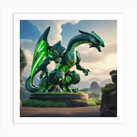 Green Dragon Art Print