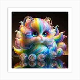 Rainbow Cat 7 Art Print