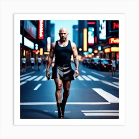 Man In Skirt Art Print