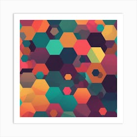 Abstract Hexagons 5 Art Print