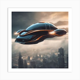 Futuristic Spaceship Art Print