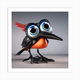 Bird Cute Creepy Critter Art Print