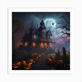 Haunted House Art Print