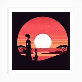 Sunset Silhouette Art Print