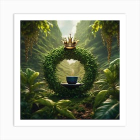 Cup Of Tea In The Forest Art Print