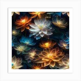 Lotus Flower Wallpaper 14 Art Print