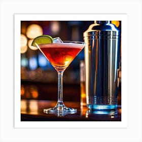 Cocktail At A Bar Art Print