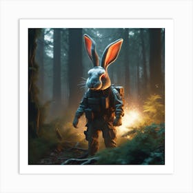 Rabbit In The Woods 58 Art Print