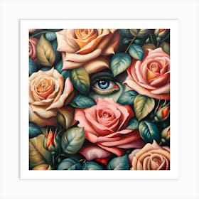 Eye Of Roses 2 Art Print