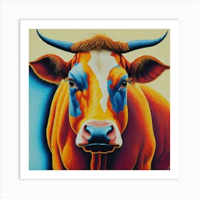 Cow With Blue Eyes Art Print