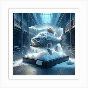 Fish In Ice 2 Art Print