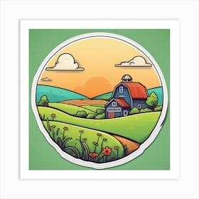 Farm In The Countryside 42 Art Print