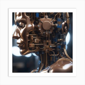 Robot Head 42 Art Print