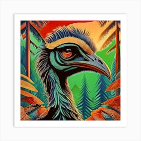 Emus head Art Print