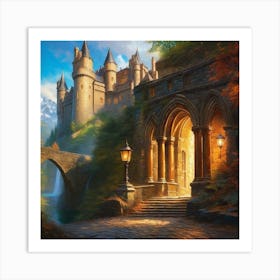 Castle In The Woods 2 Art Print