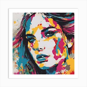 Splatter Girl Art Print