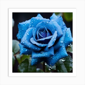 Blue Rose Art Print